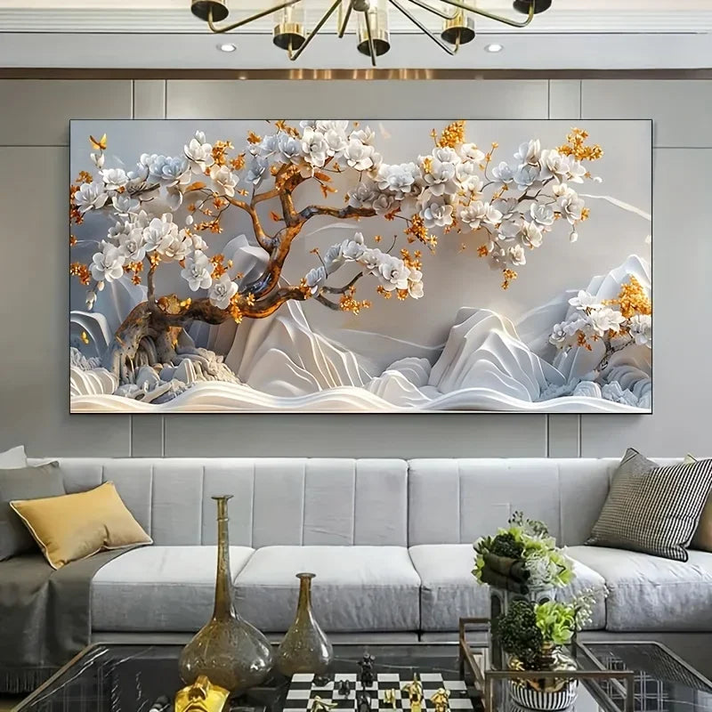 Golden Tree of Life Canvas Wall Art