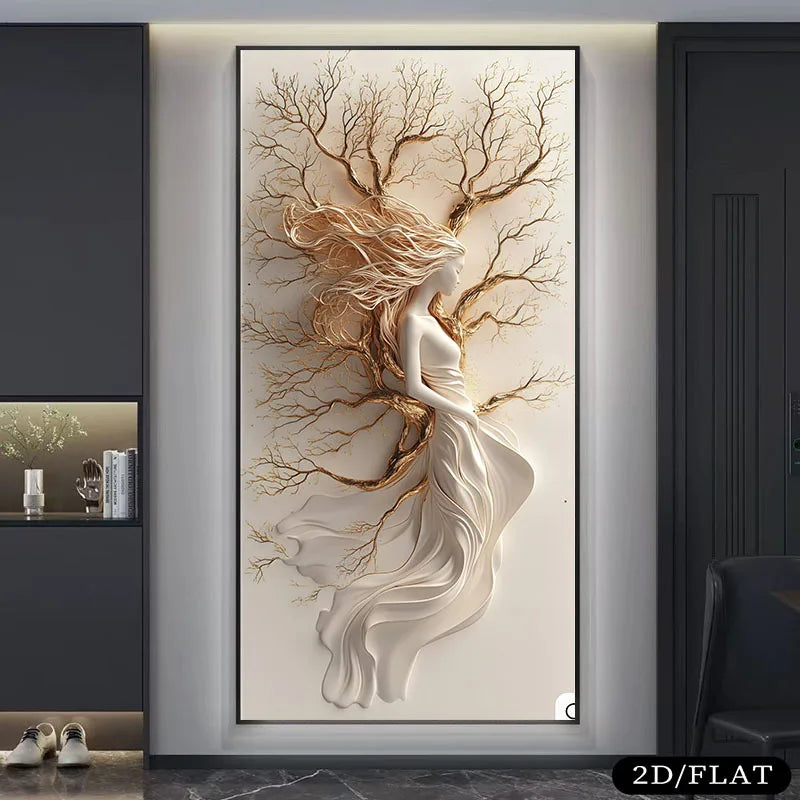 Modern Tree of Life Canvas Painting